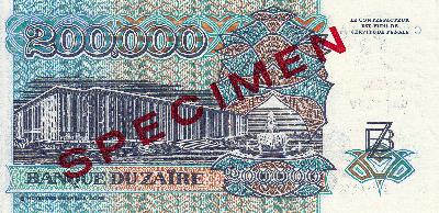 Beschrijving achterzijde: SPECIMEN